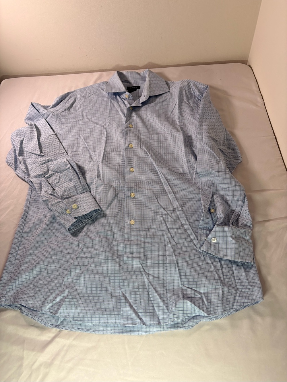 GANT Light Blue Windowpane Dress Shirt(bc4)